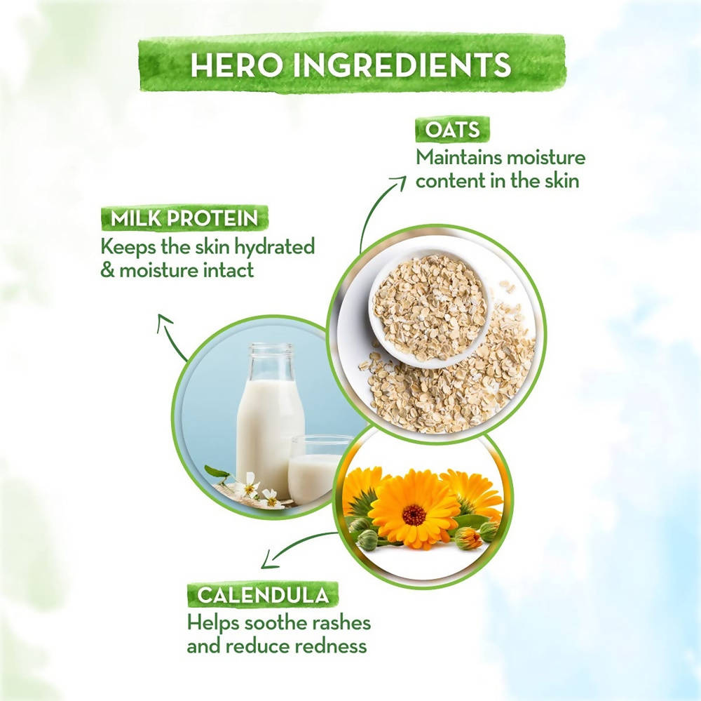 Mamaearth Milky Soft Baby Body Wash For Tear-Free Formula & Gently Cleanses Skin