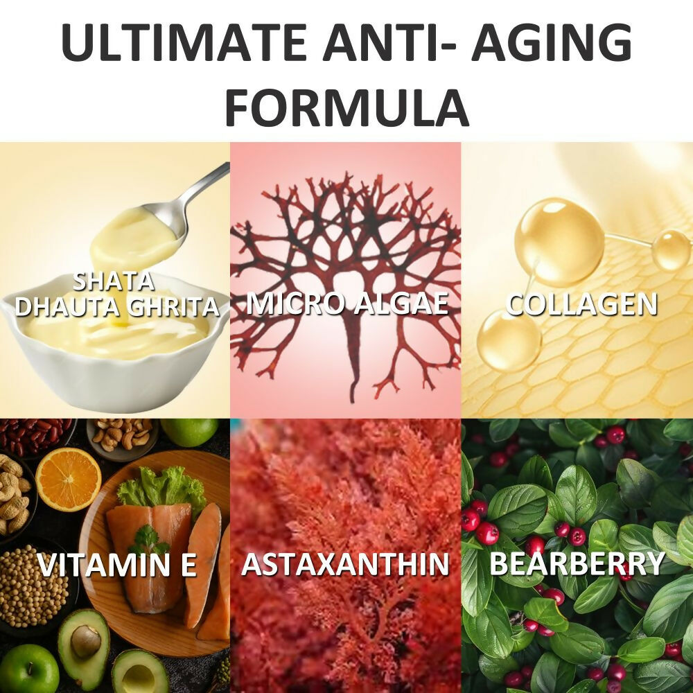 Beauty Secrets Ghee Elixir Ayurvedic Night Cream for Face infused with Collagen | Repair, Restore and Revive Naturally | Anti Aging Moisturizer