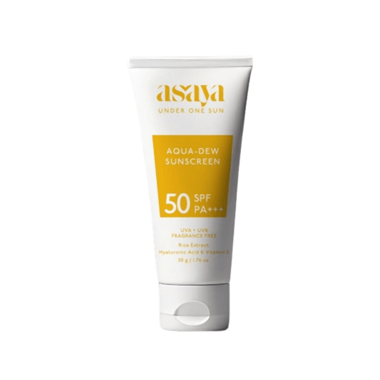 Asaya Aqua Dew Sunscreen SPF 50 PA+++ With Rice Extract For All Skin Types