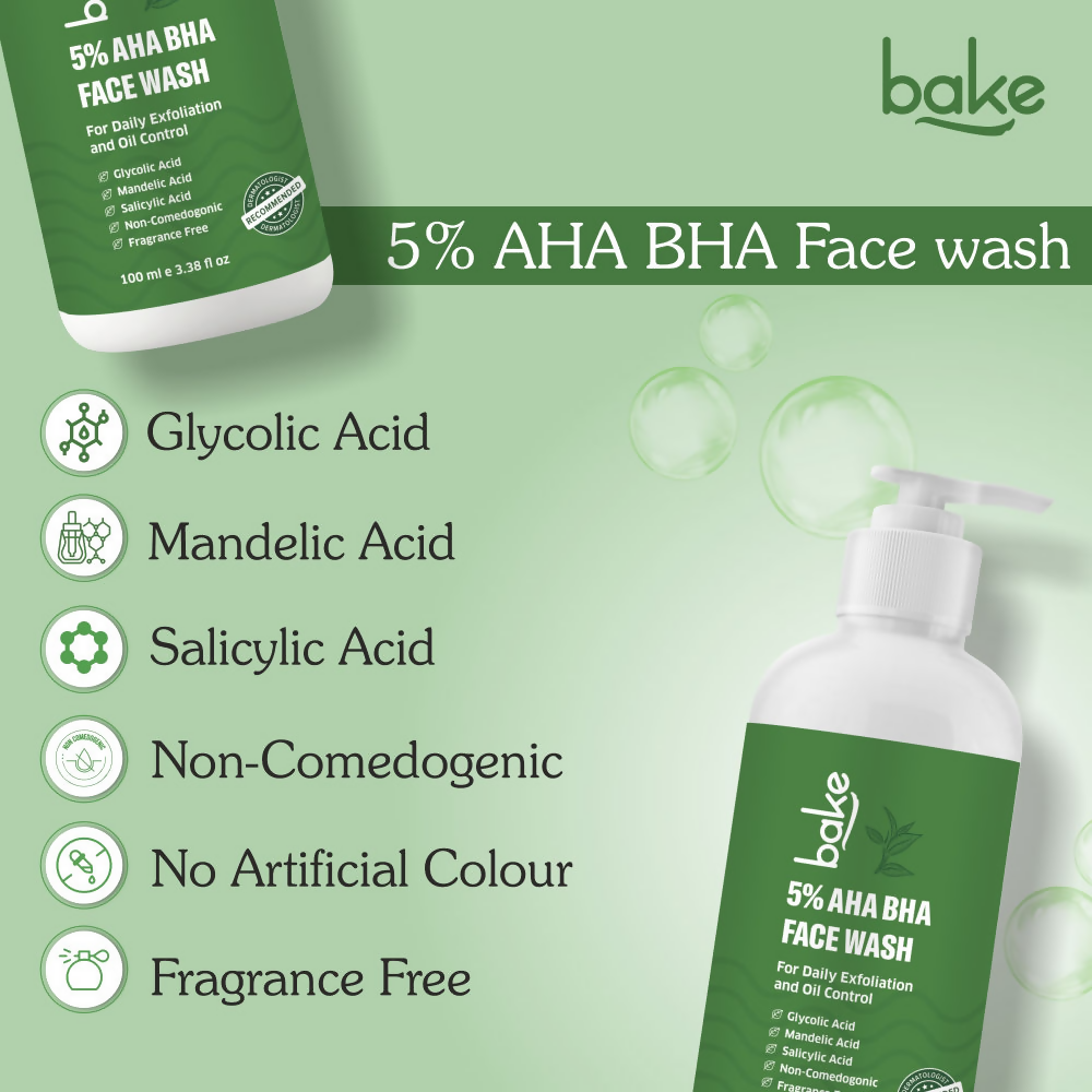 Bake 5% AHA BHA Face Wash With Salicylic Acid