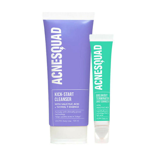 Acne Squad Salicylic Acid Cleanser & Active Acne Spot Corrector Combo