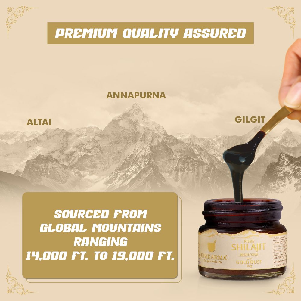 Upakarma Ayurveda Pure SJ Resin Form With Gold Dust - Drmedicart