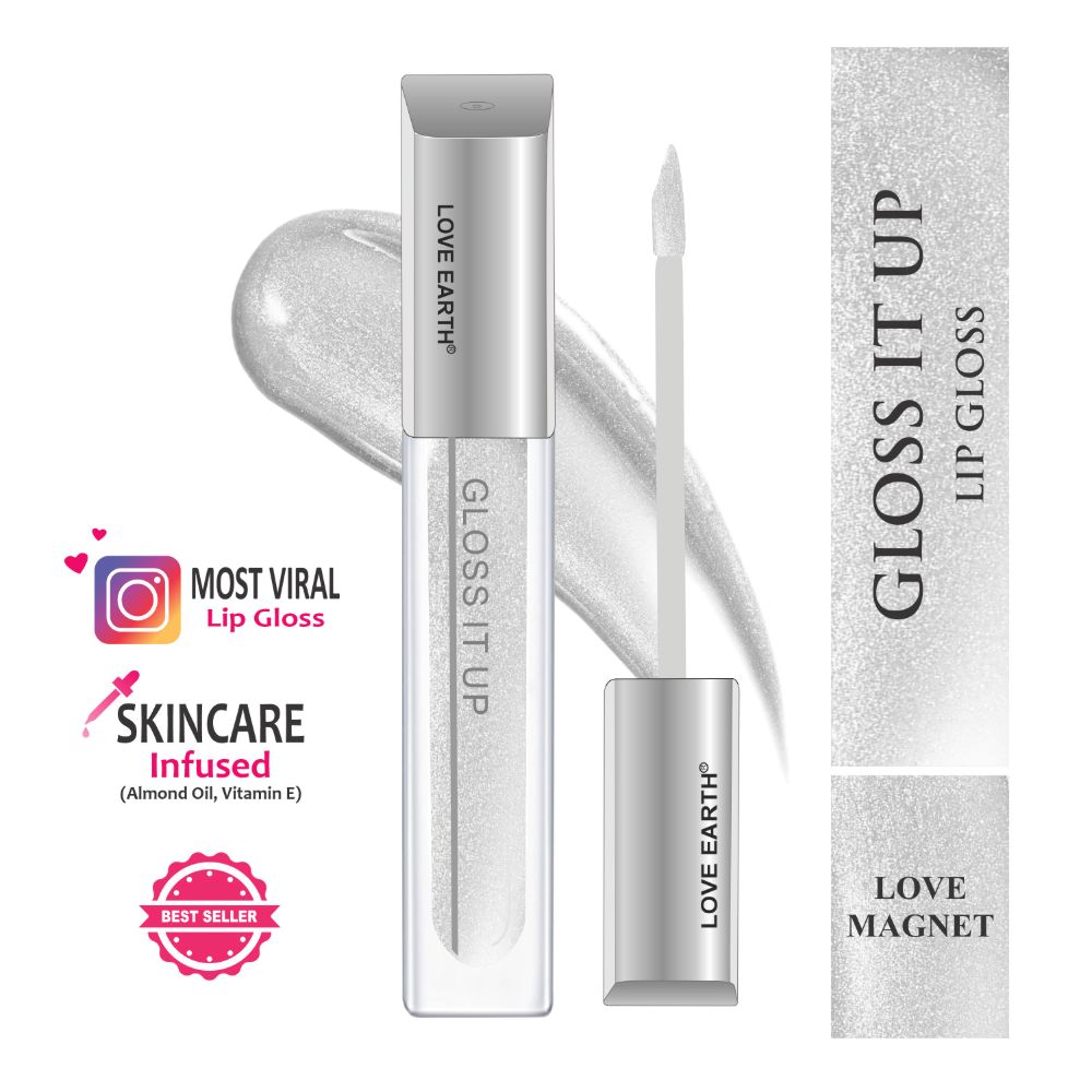 Love Earth Lip Gloss - Love Magnet (Silver Glitter)