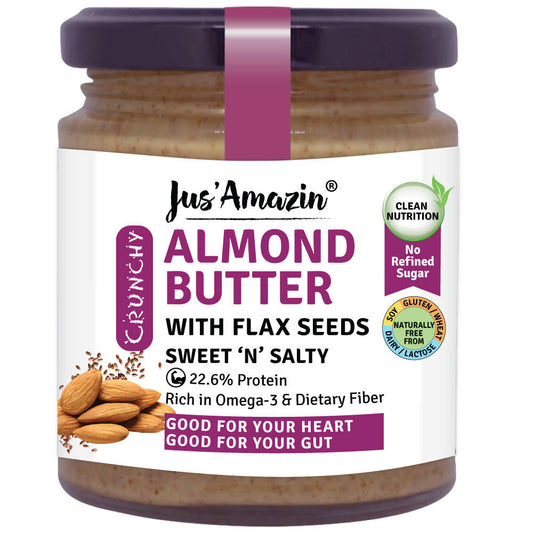 Buy Jus Amazin Almond Butter With Flax Seeds Sweet N Salty from DrMediCart