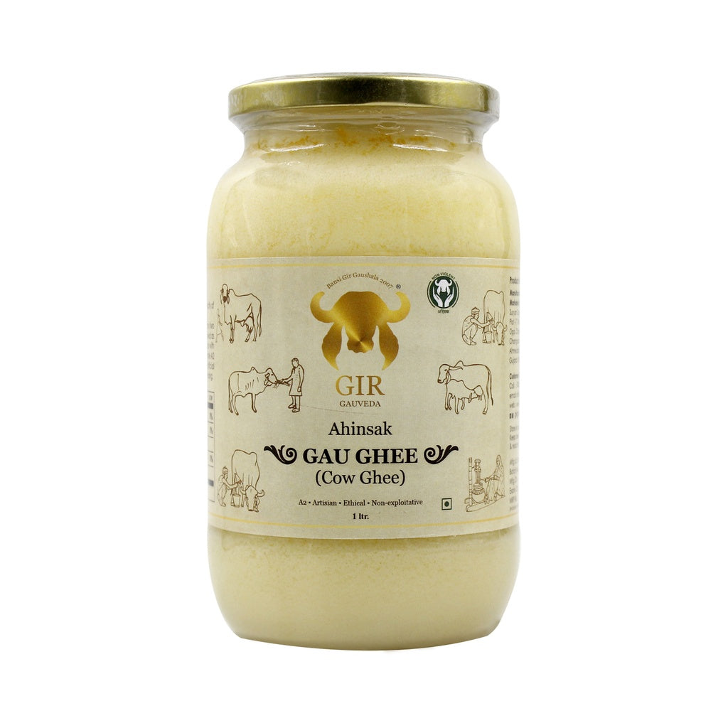 Gir Ahinsak Gau Ghee (A2) Bilona - A2 Ghee, Traditional Bilona Ghee, Desi Pure Breed Gir Gaumata (A2)