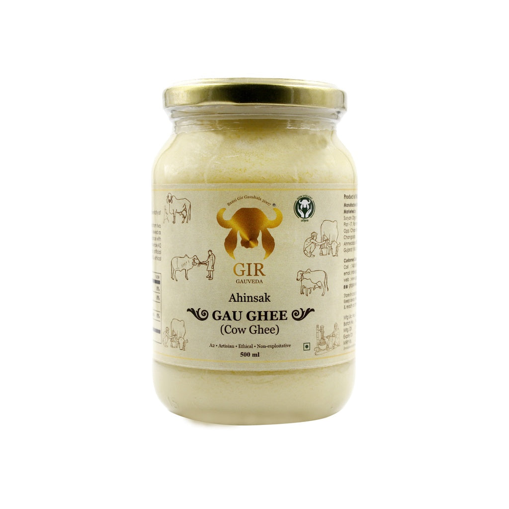 Gir Ahinsak Gau Ghee (A2) Bilona - A2 Ghee, Traditional Bilona Ghee, Desi Pure Breed Gir Gaumata (A2)