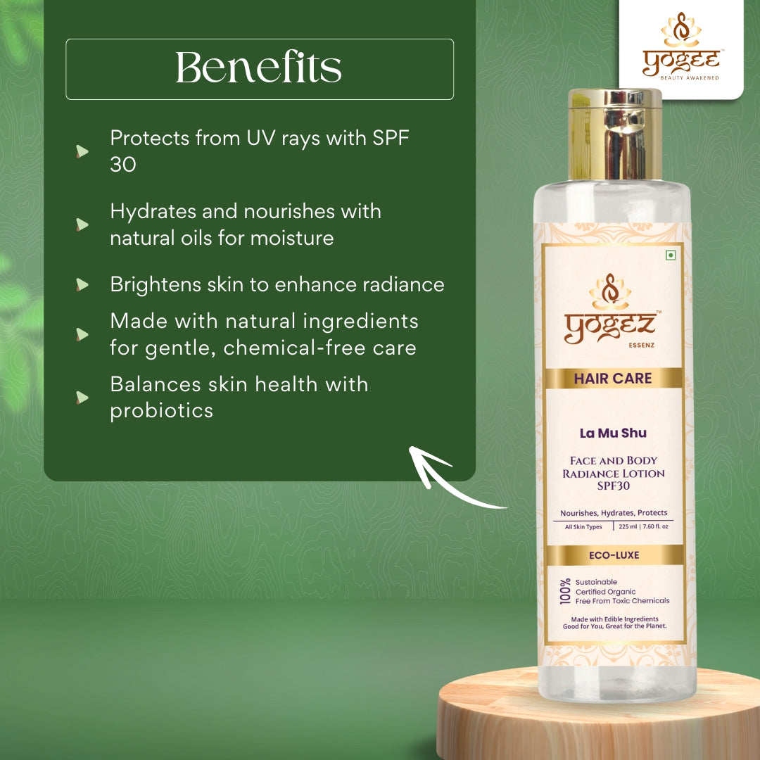 Yogez La Mu Shu Face and Body Radiance Lotion SPF30