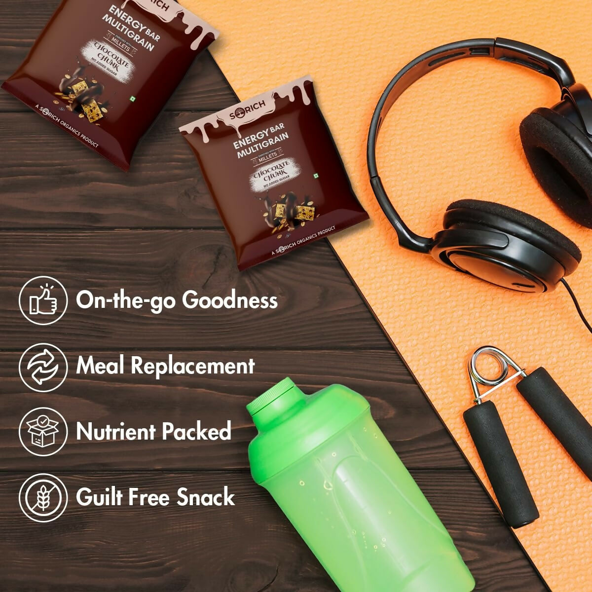 Sorich Organics Multigrain Energy Mini Bars Chocolate Chunk