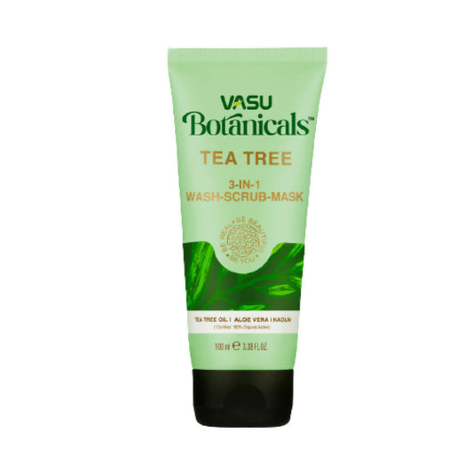 Buy Vasu Healthcare Botanicals Tea Tree 3 in 1 Face Mask-Scrub-Wash from DrMediCart, Ship from India to USA