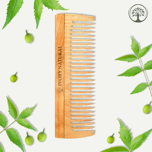 Ivory Natural Shampoo Kacchi Neem Comb Infused With Organic Oil For Hair Strengthening Natural Nourishment, Scalp Wellness