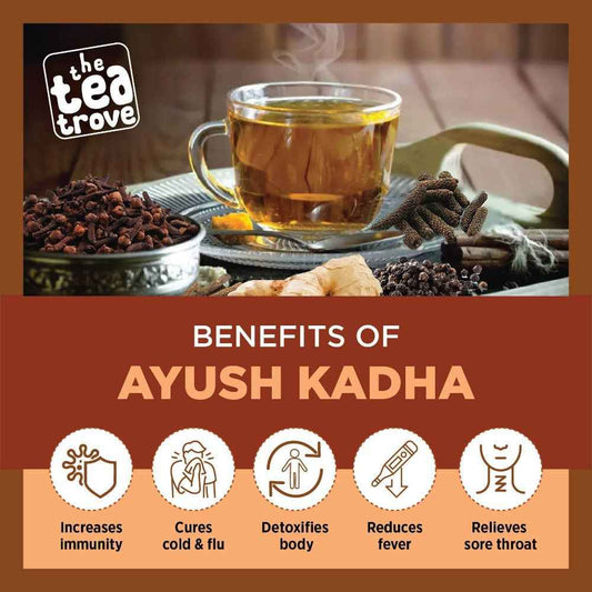 Buy The Tea Trove - Ayush Kadha Herbal Tea from DrMediCart, Ship from India to USA