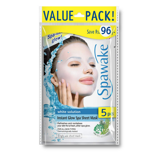Spawake Face Sheet Mask Whitening Instant Glow for Hydrating & Radiance