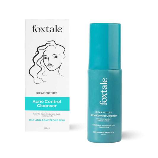 Foxtale 2% Salicylic Acid Acne Control Cleanser For Oily And Acne Prone Skin - Reduces Pimples and Breakouts