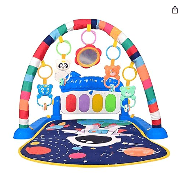 3 in 1 Musical Keyboard Mat Piano Gym Mat Gym & Fitness Rack Space Design, Multicolor, Set of 1, Multicolor - Drmedicart