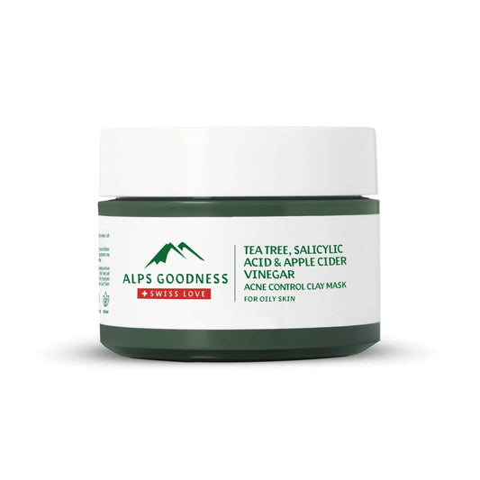 Alps Goodness Acne Control French Green Clay Mask For Oily Skin With Tea Tree, Salicylic Acid & Apple Cider Vinegar