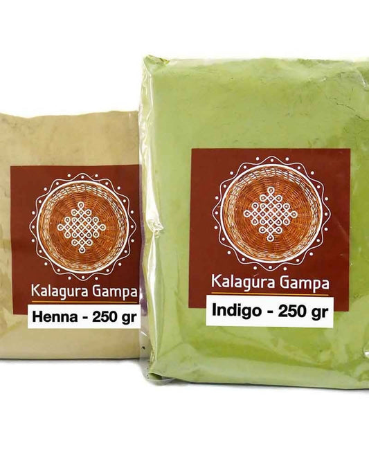 Buy Kalagura Gampa Henna Leaves Powder And Indigo Leaves Powder Combo from DrMediCart, Ship from India to USA