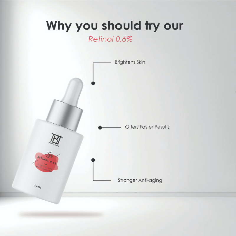 The Body Temple Retinol 0.6% Anti Ageing Night Face Serum