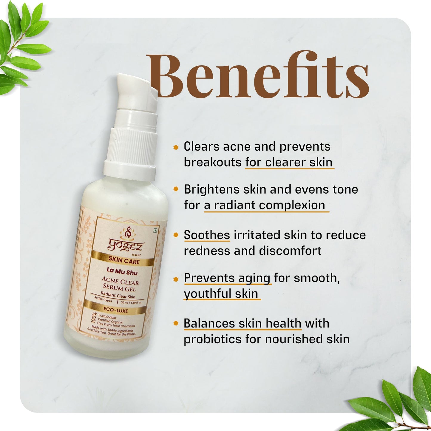 Yogez La Mu Shu Acne Clear Serum Gel