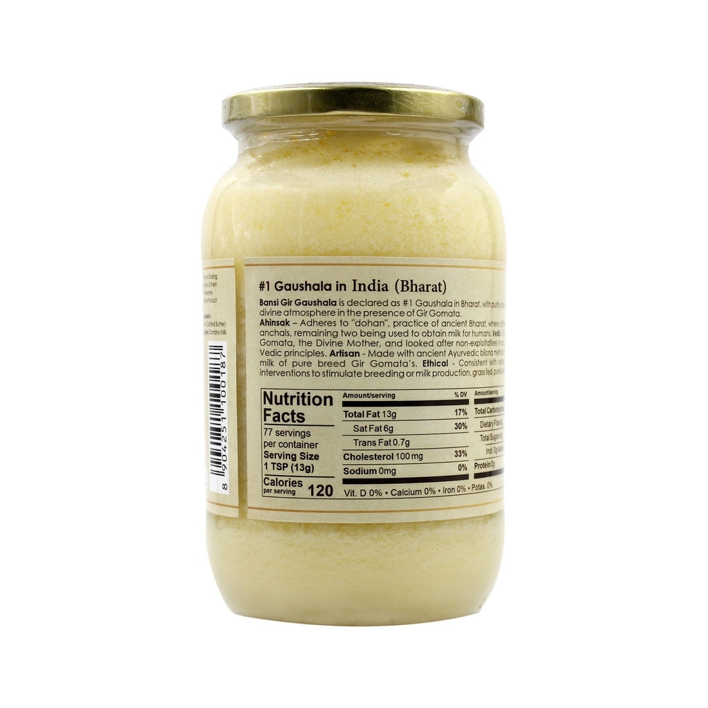 Gir Ahinsak Gau Ghee (A2) Bilona - A2 Ghee, Traditional Bilona Ghee, Desi Pure Breed Gir Gaumata (A2)