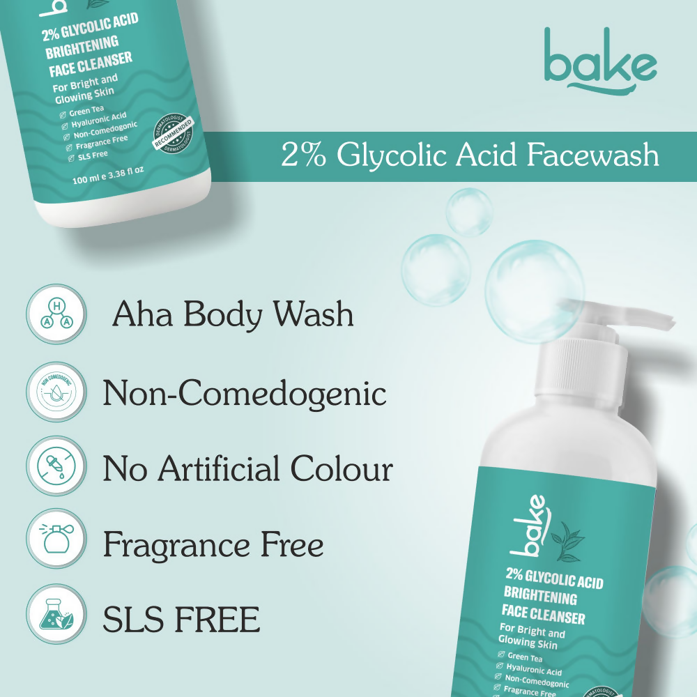 Bake 2% Glycolic Acid Exfoliating Face Wash