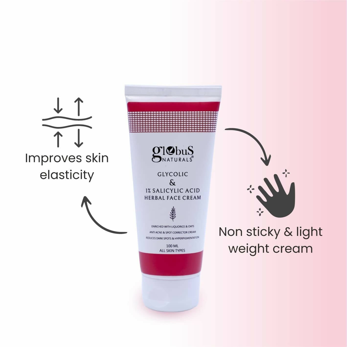 Globus Naturals Glycolic & 1% Salicylic Acid Herbal Anti Acne Face Cream