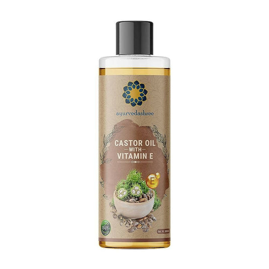 Ayurvedashree Cold-Pressed Castor Oil with Vitamin E