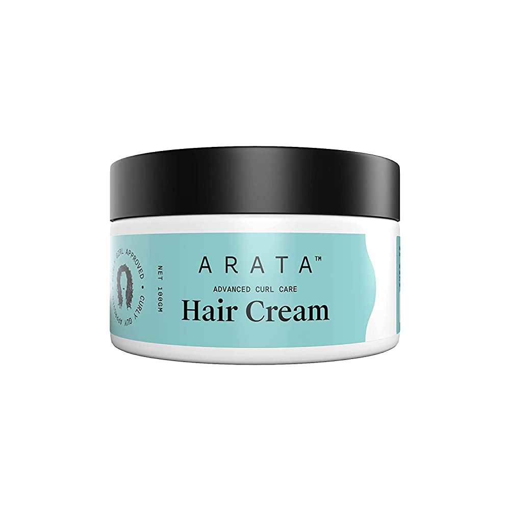 Arata Curly Hair Cream For Curl Definition With Abyssinian Seed Oil & Shea Butter