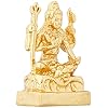 Buy Estele Gold-Polished Adiyogi Shiva idol for Pooja/Car decor