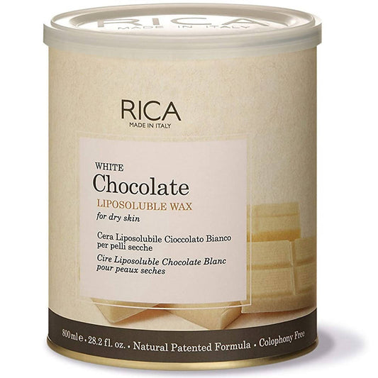 Rica White Chocolate Liposoluble Wax for Dry Skin With Natural Beeswax
