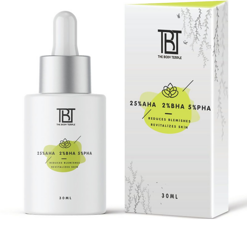 The Body Temple 25% AHA + 2% BHA & 5% PHA Peeling Solution for Face