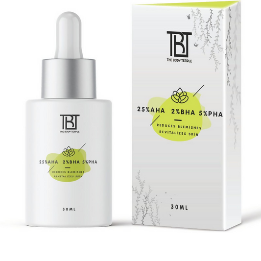 The Body Temple 25% AHA + 2% BHA & 5% PHA Peeling Solution for Face
