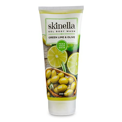 Skinella Gel Body Wash,Green Lime And Olive with Vitamins E & C