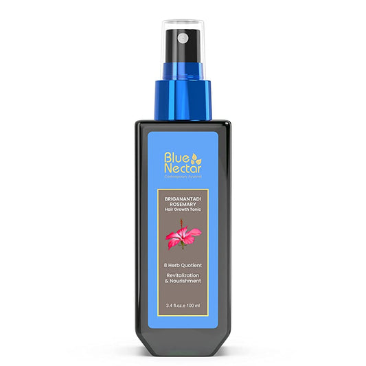Blue Nectar Briganantadi Hair Tonic with Almond Rosemary Oil for Hair Growth