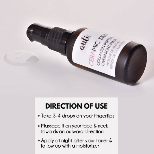 Buy Auli Ceramic Skin Collagen Peptide Overnight Mask Face Serum from DrMediCart, Ship from India to USA