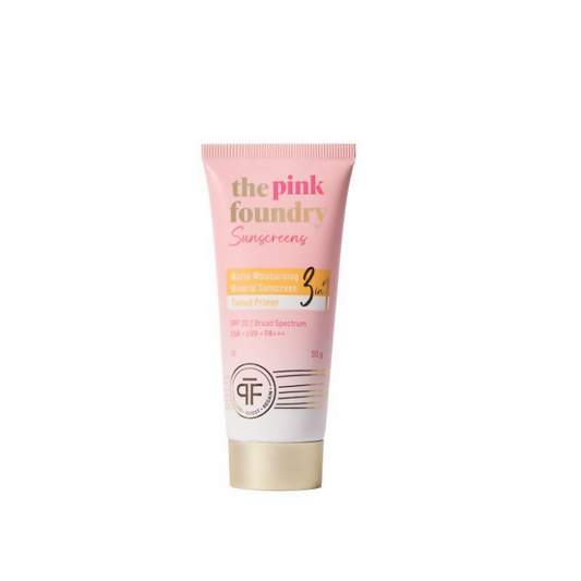 The Pink Foundry Tinted Matte Mineral Moisturising Sunscreen - SPF 30, PA+++ & UVA UVB Protection
