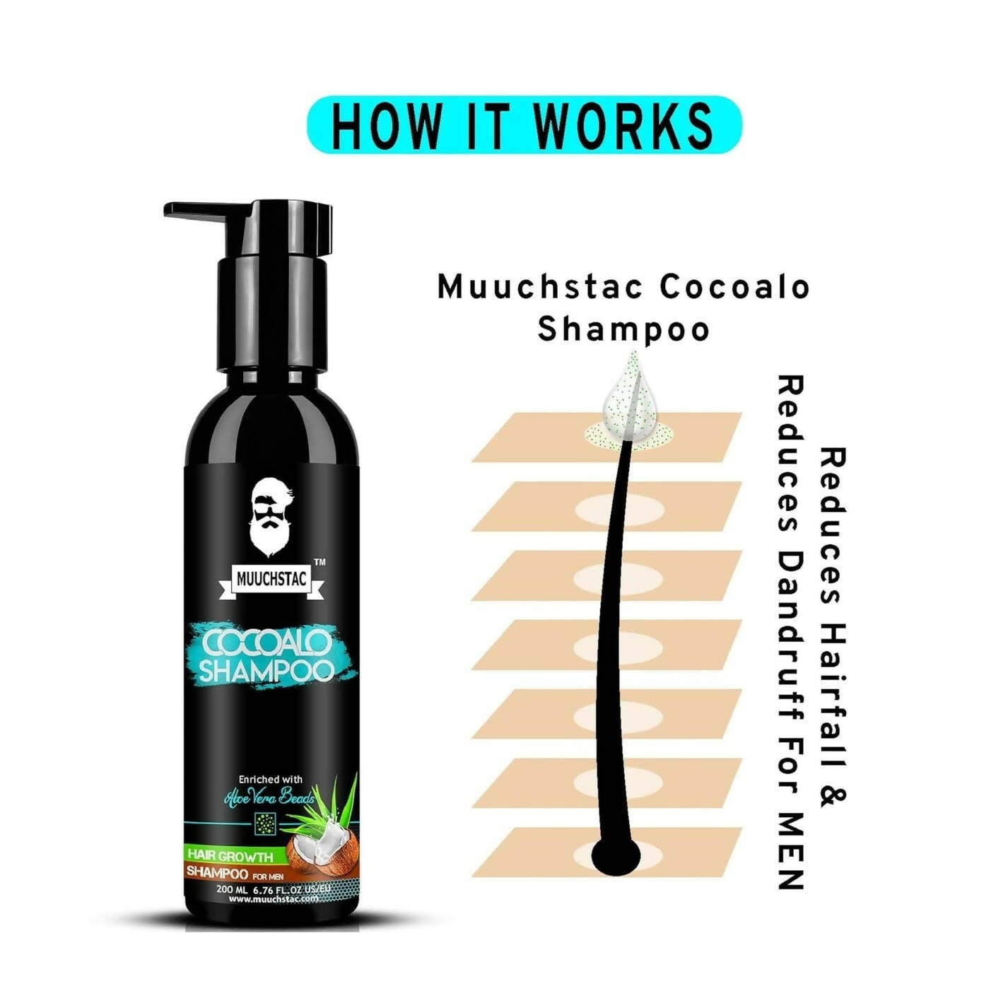 Muuchstac Cocoalo Anti-Dandruff & Anti-Hairfall Shampoo - DrMediCart