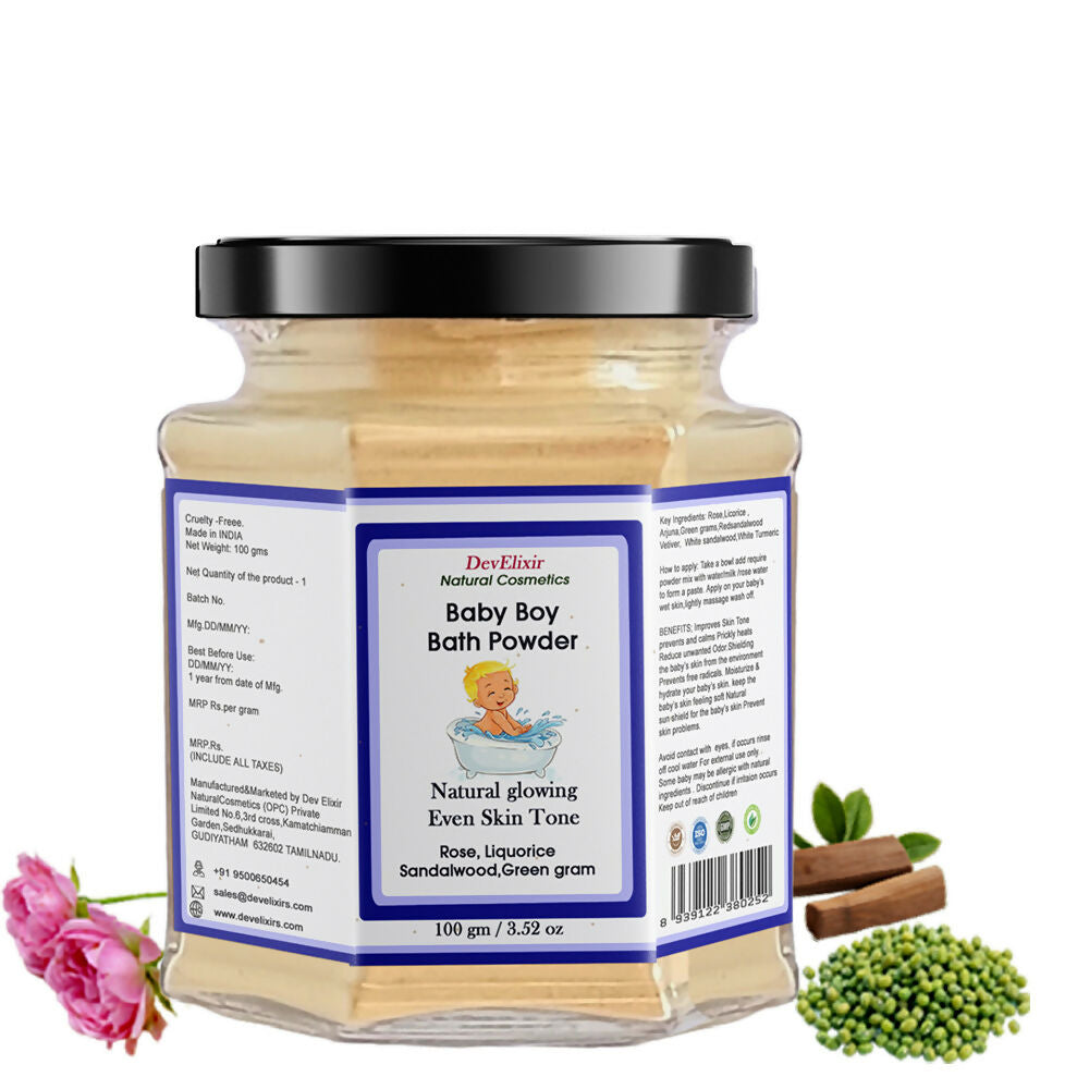DevElixir Baby Boy Bath Powder Natural Glow