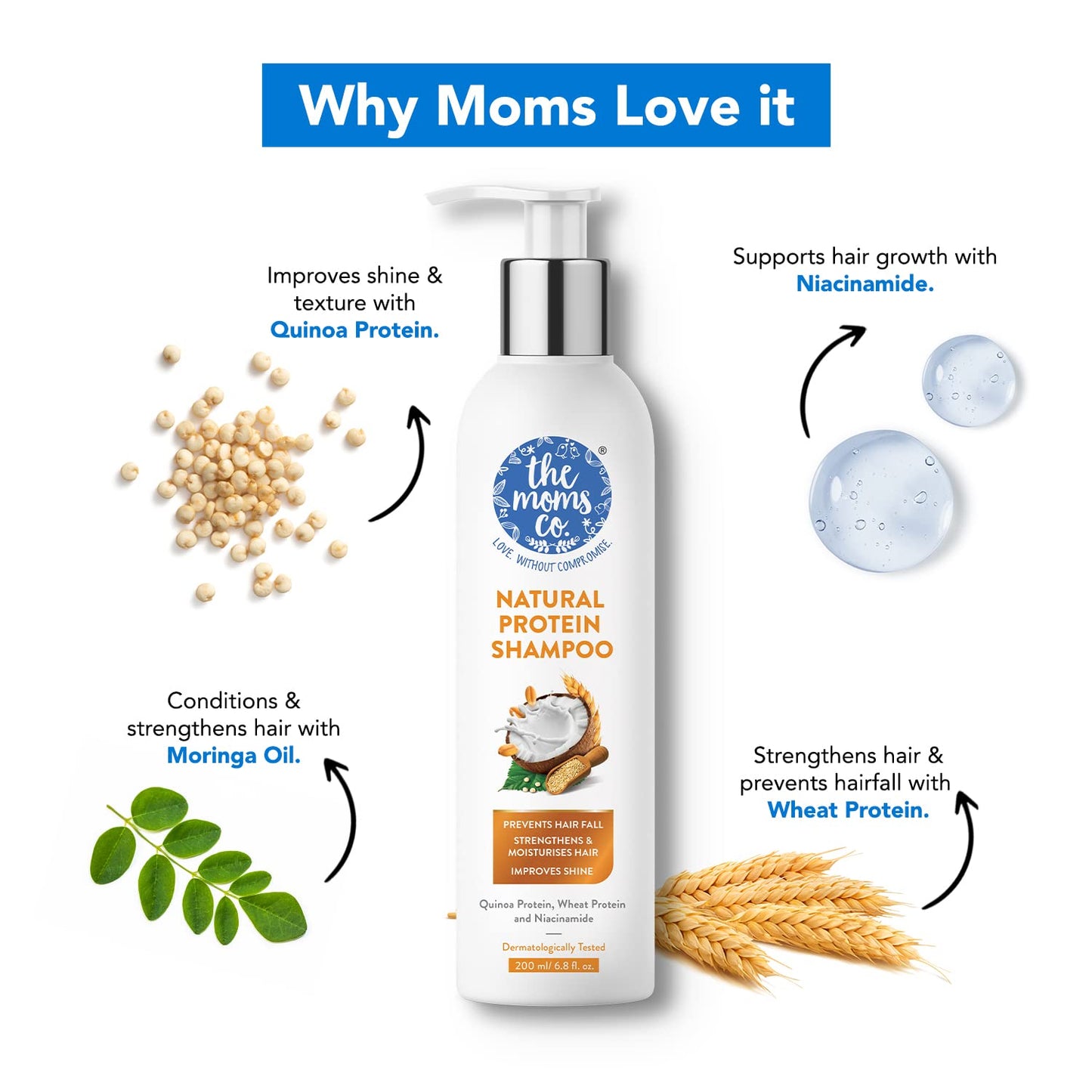 The Moms Co Natural Protein Shampoo - Drmedicart