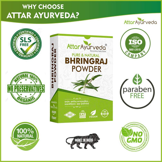 Buy Attar Ayurveda Bhringraj Powder from DrMediCart, Ship from India to USA