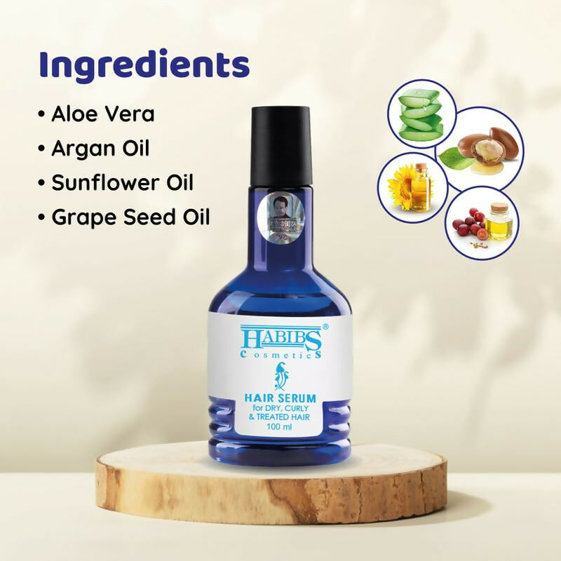 Habibs Hair Serum Dry Curly & Treated Hairs For Silky & Smooth Hair