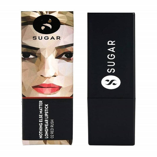Buy Sugar Nothing Else Matter Longwear Lipstick - Red Rush (Red With Hints Of Pink, Orange) from DrMediCart, Ship from India to USA
