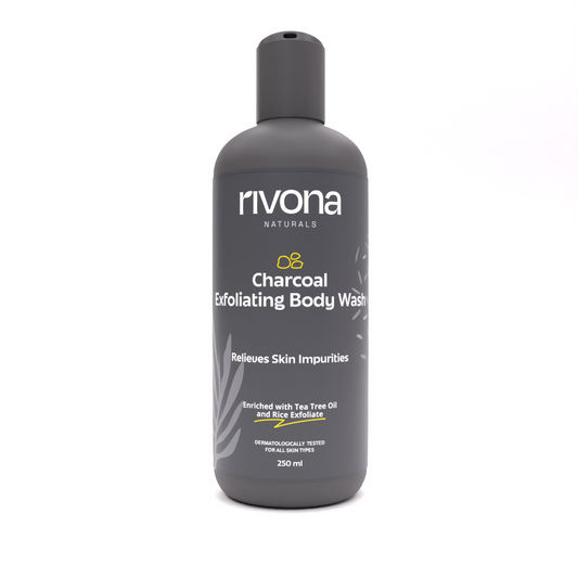 Rivona Naturals Charcoal Exfoliating Body Wash