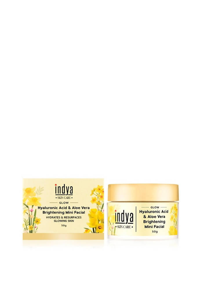 Indya Hyaluronic Acid & Aloe Vera Brightening Mini Facial