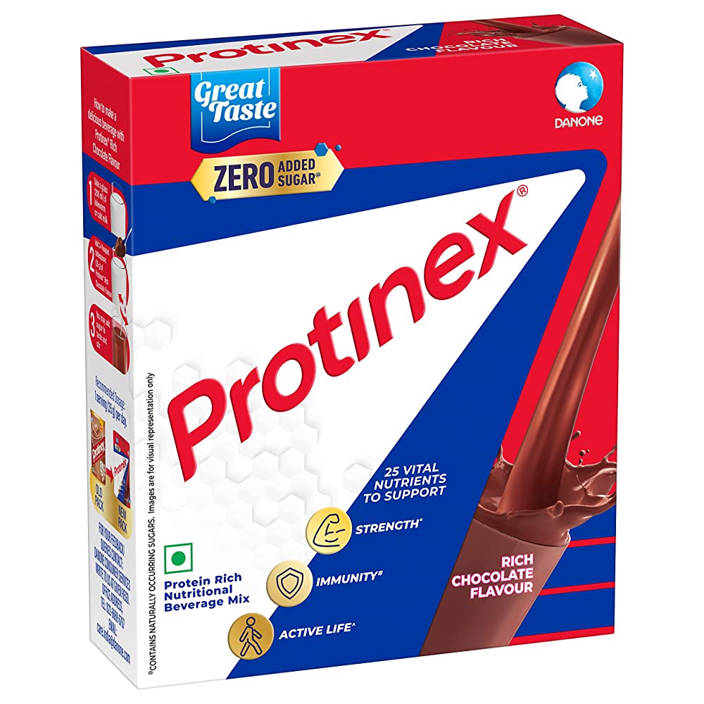 Protinex Powder - Health Supplement And Nutritional Protein Mix For Adults | Rich Chocolate Flavor Protinex Jar | Support Strength, Immunity & Active Life