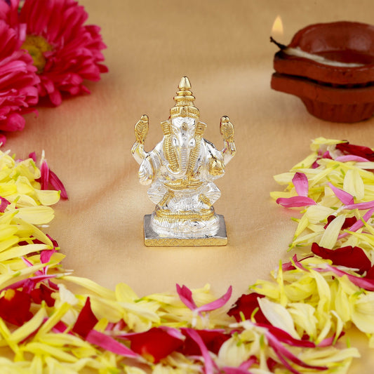Buy Estele Gold-Polished Spiritual Lord Bal Ganesha Idol for Gifts & HouseWarming/Home/Office Decors