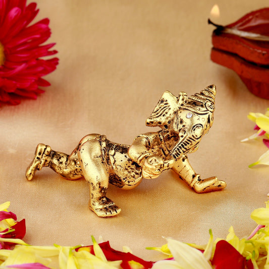 Buy Estele Gold-Polished Spiritual Lord Bal Ganesha Idol for Gifts & HouseWarming/Home/Office Decors
