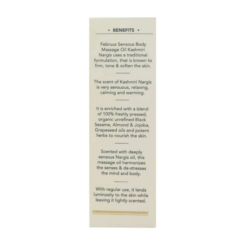 Februus Organics Kashmiri Nargis Body Oil - DrMediCart