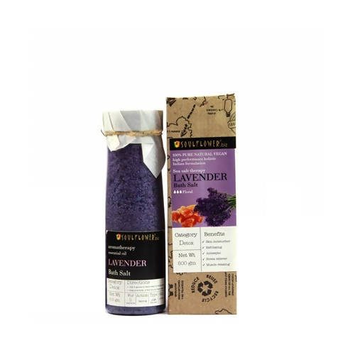 Soulflower Aromatherapy Essential Oil Lavender Bath Salt - DrMediCart