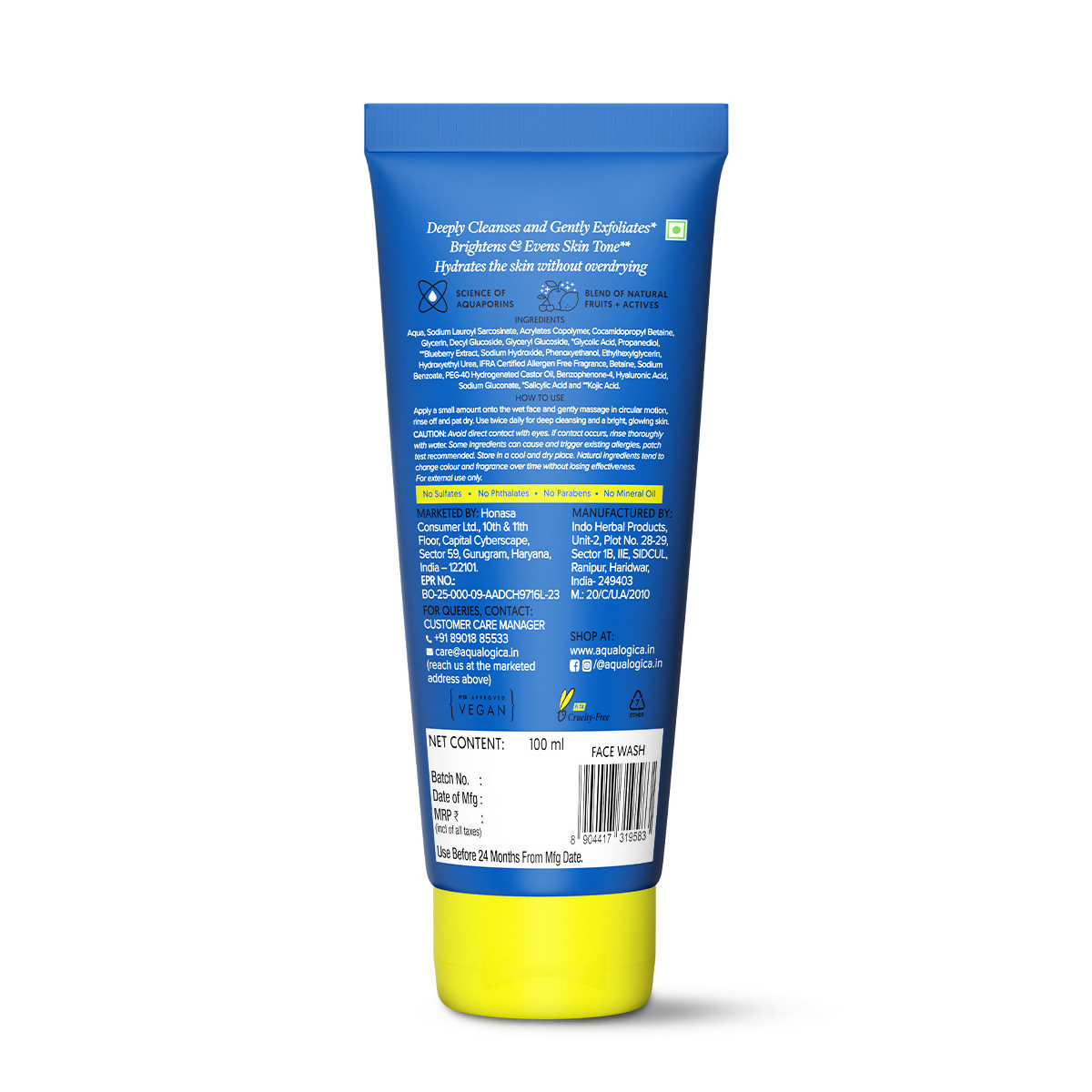 Aqualogica Bright+ Smoothie Face Wash