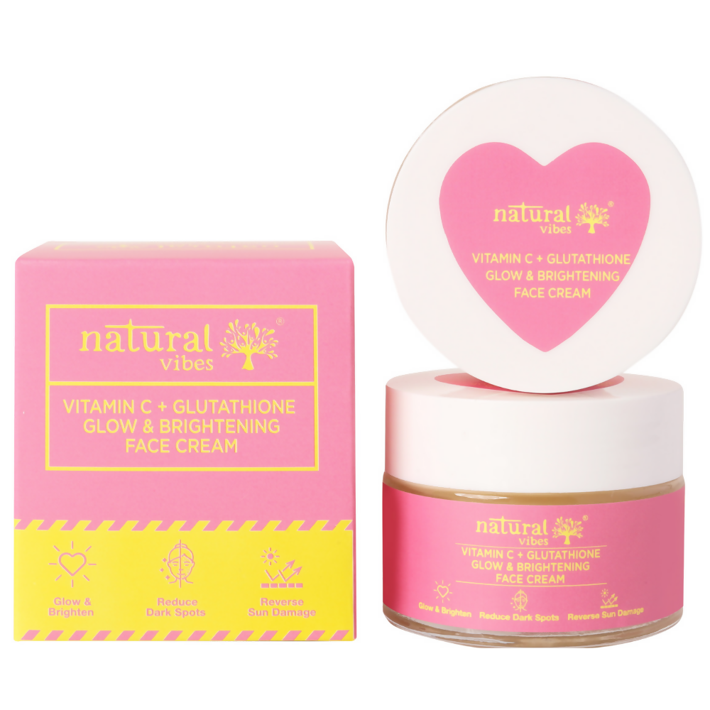 Buy Natural Vibes Vitamin C + Glutathione Glow & Brightening Face Day & Night Cream from DrMediCart, Ship from India to USA
